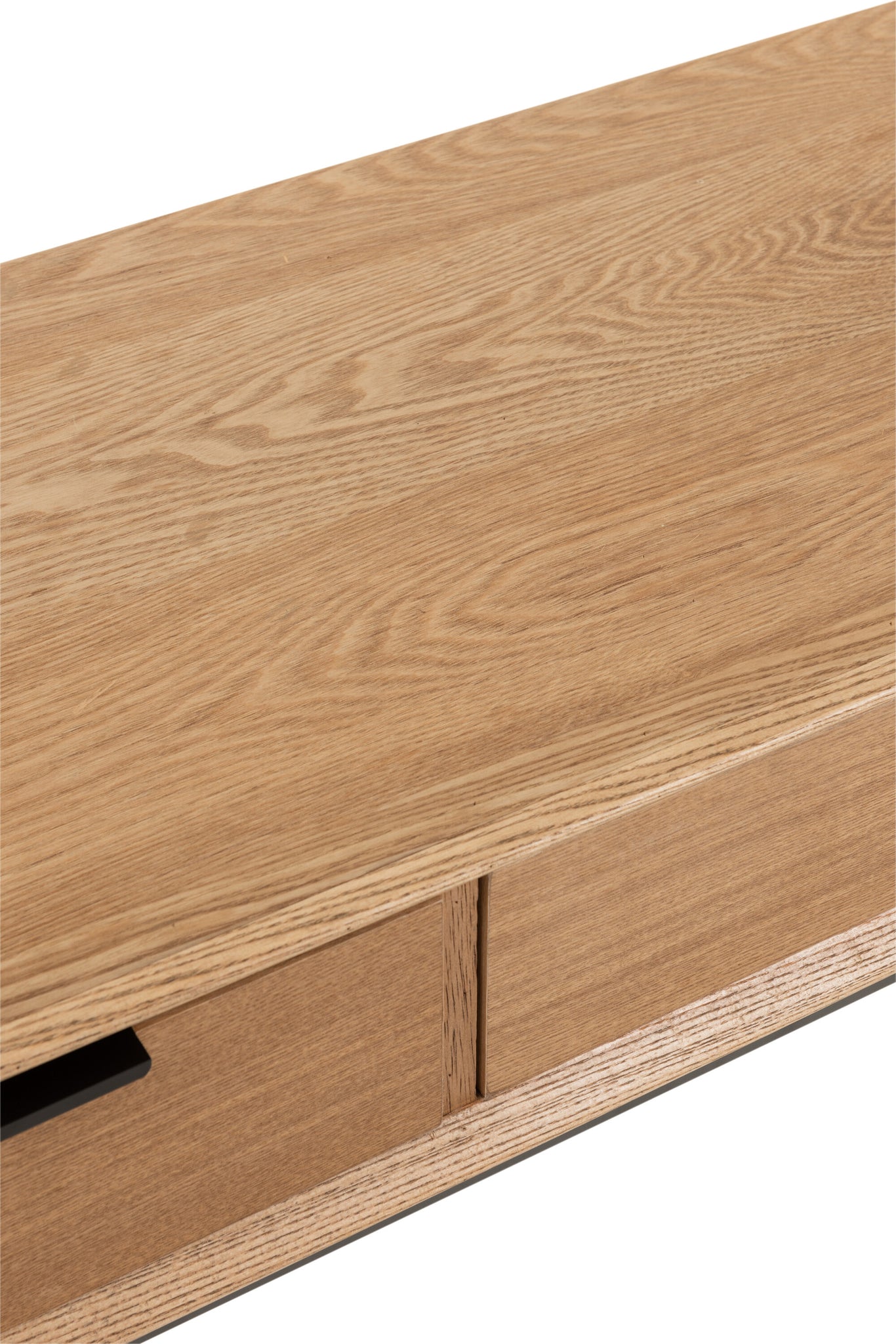 Console Bois Métal Naturel 3 Tiroirs