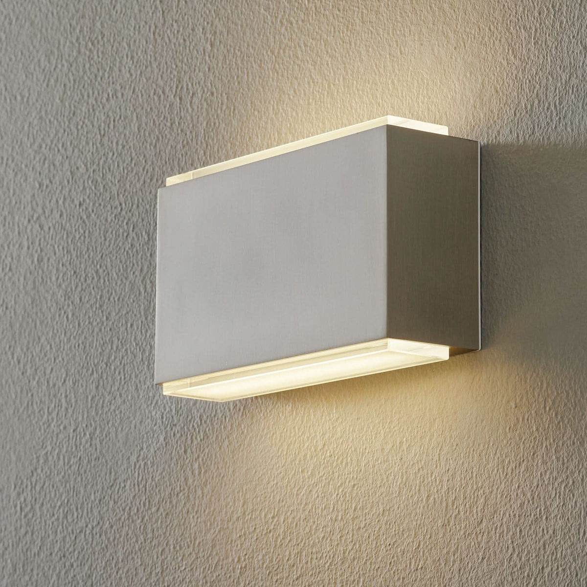 Applique murale LED 23015 3000K 18cm en verre, acier inoxydable et blanc, hauteur 10,6 cm