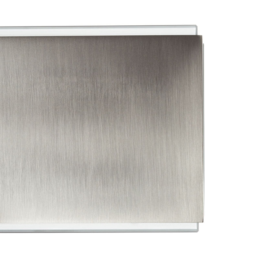 Applique murale LED 23015 3000K 18cm en verre, acier inoxydable et blanc, hauteur 10,6 cm