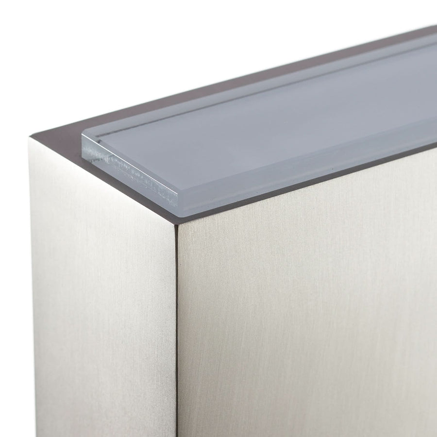 Applique murale LED 23015 3000K 18cm en verre, acier inoxydable et blanc, hauteur 10,6 cm