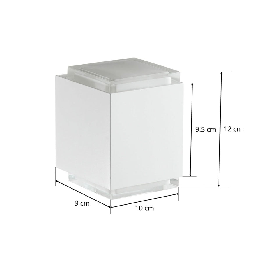 Applique murale LED 50063 3 000 en verre, blanc, hauteur 12 cm