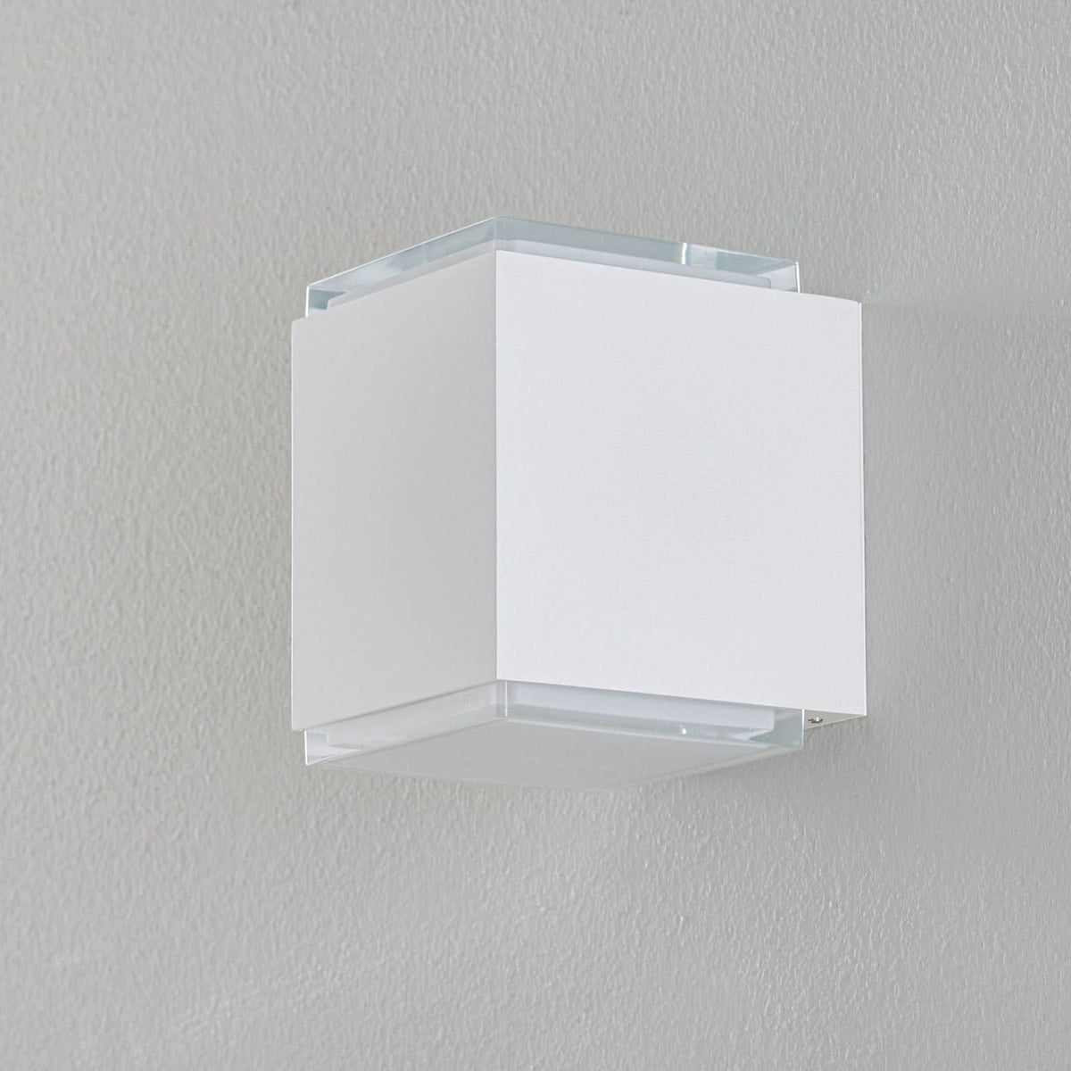 Applique murale LED 50064 3 000 en verre, blanc, hauteur 15,2 cm