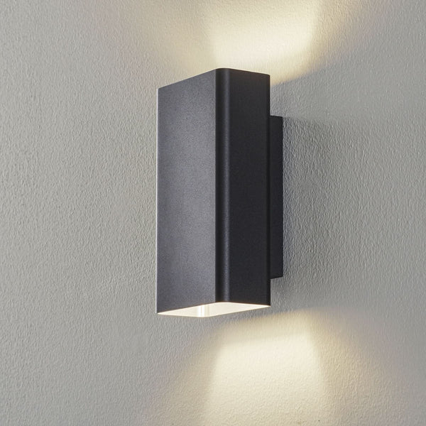 Applique murale LED Studio Line en aluminium, noir, hauteur 22 cm