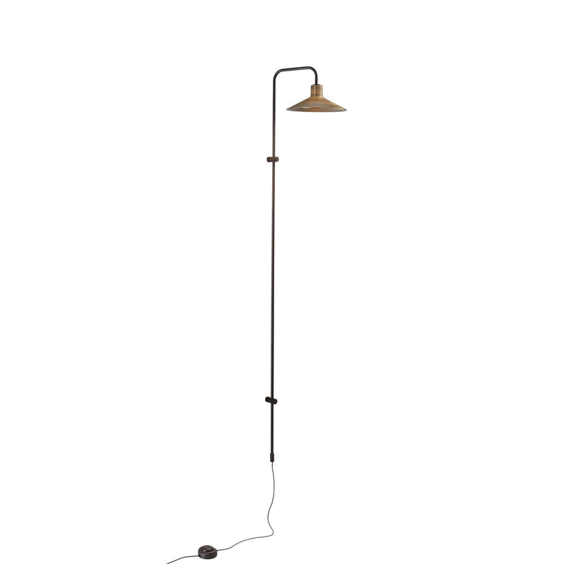Applique murale LED Platet A05 en laiton, noir, hauteur 142 cm