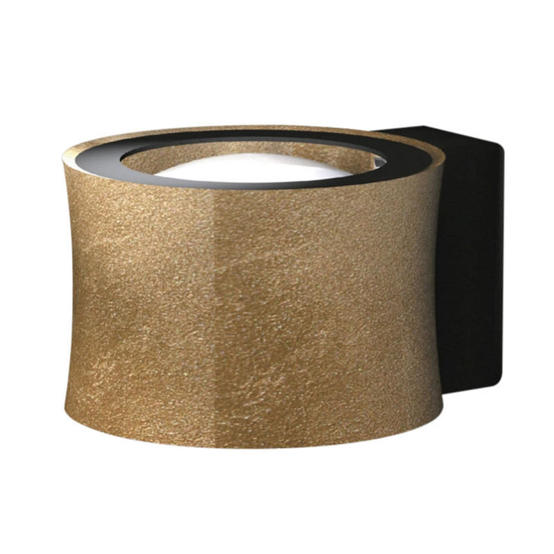 Applique murale LED Impulse en verre, feuille d'or et blanc, hauteur 8 cm
