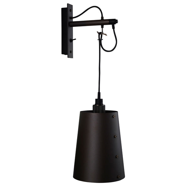 Applique murale Hooked Wall en acier, graphite et bronze, 40 W, modèle 2