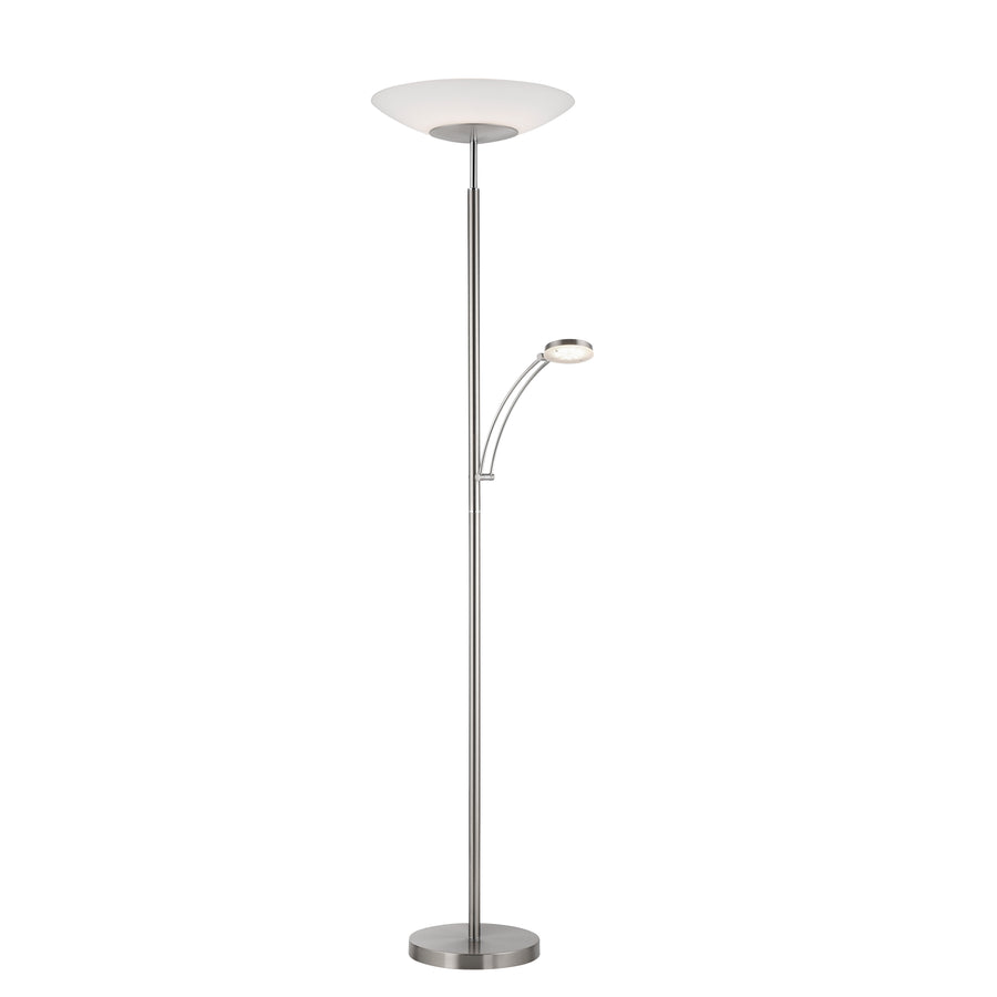 Lampadaire Alfred acier, verre