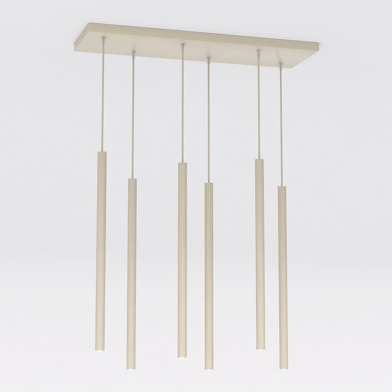 Suspension Selter 6 lumières beige