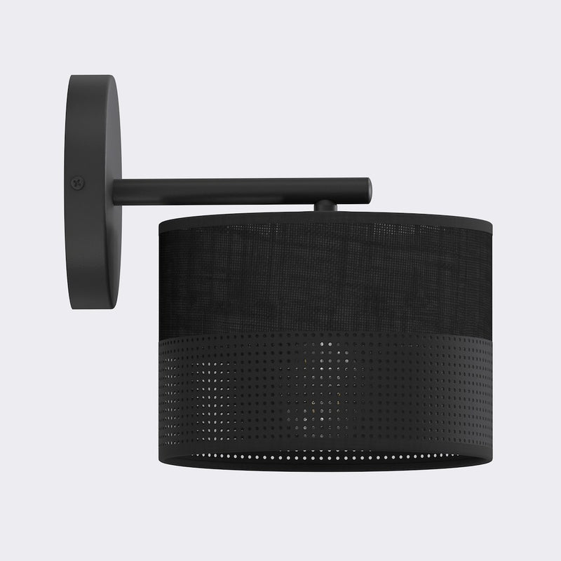 Applique murale Karbon noire, tissu noir