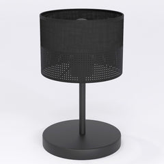 Lampe à poser Karbon noire, tissu noir