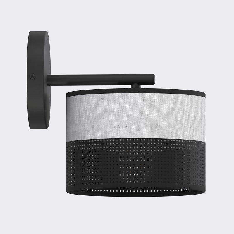 Applique murale Karbon noire, tissu gris