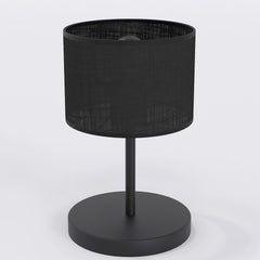 Lampe à poser Eco noire, tissu noir