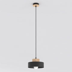 Suspension Kivi noire, bois, H 20 cm