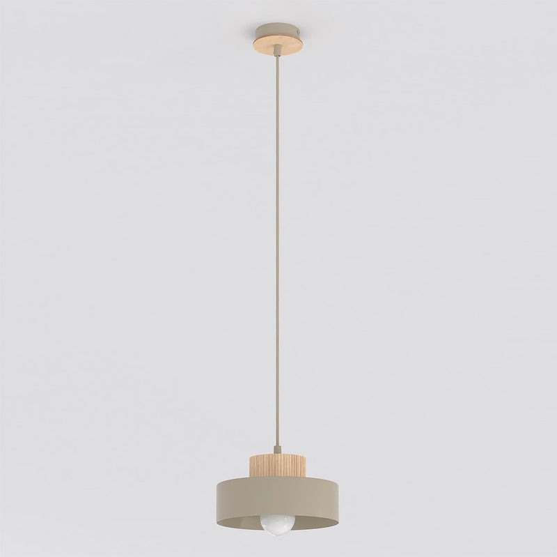Suspension Kivi beige, bois, H 20 cm