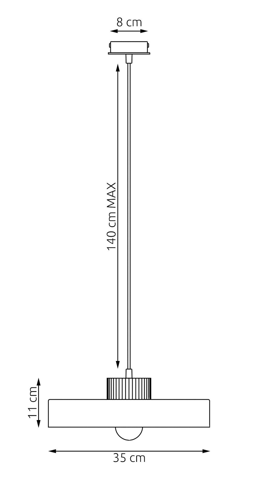 Suspension Kivi blanche, bois