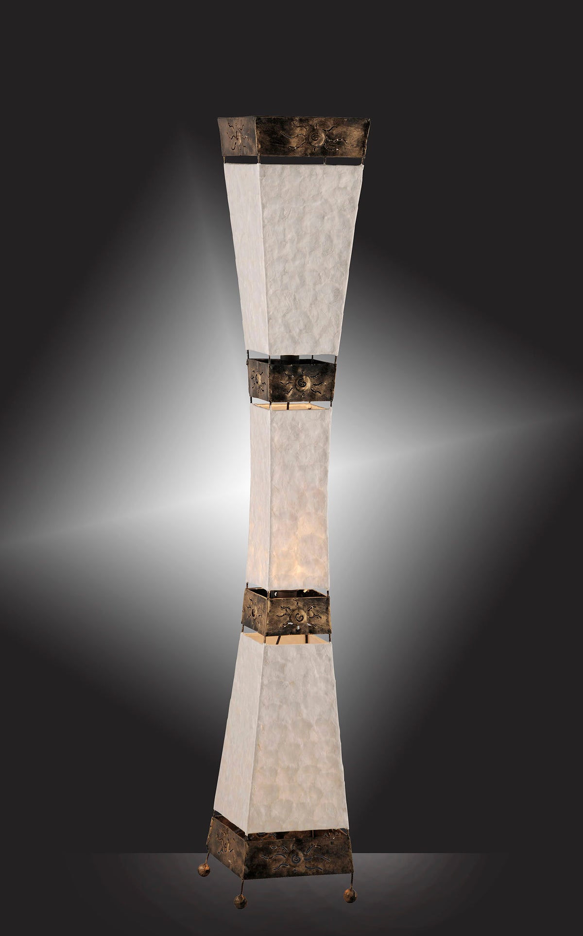 Lampadaire Abuja 3 lumières nacré