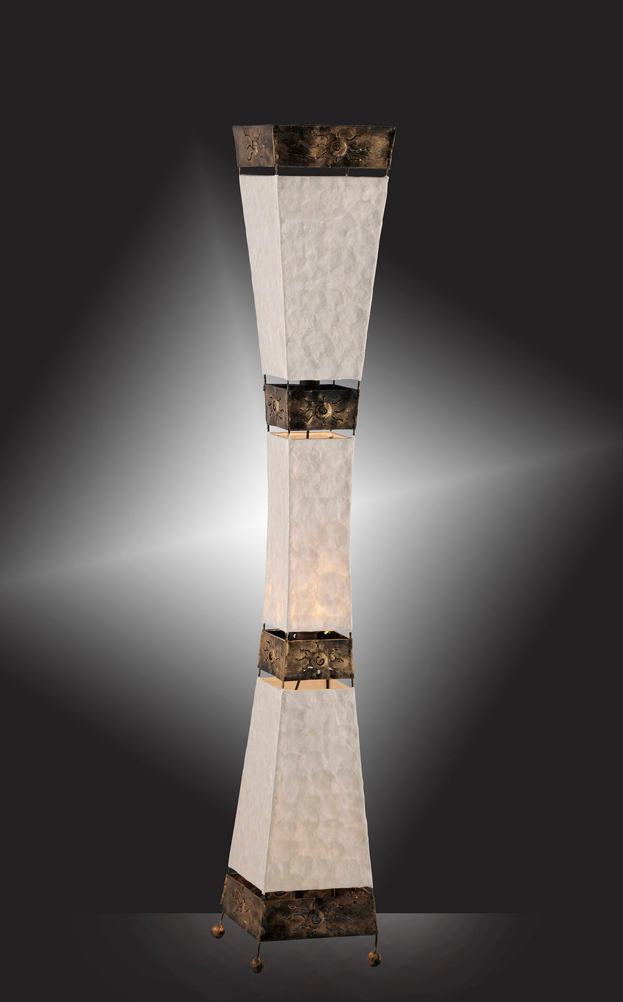 Lampadaire Abuja 3 lumières nacré