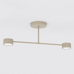 Plafonnier Halo 2 lumières beige