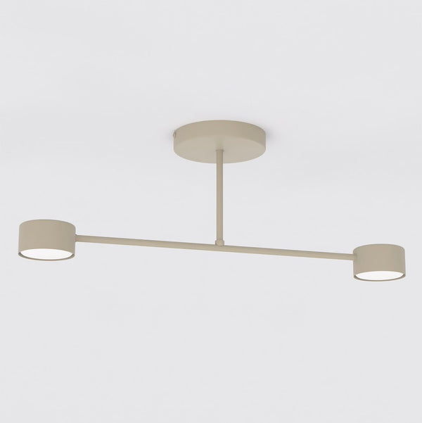 Plafonnier Halo 2 lumières beige