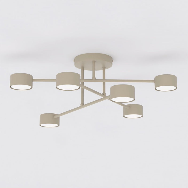 Plafonnier Halo 6 lumières beige