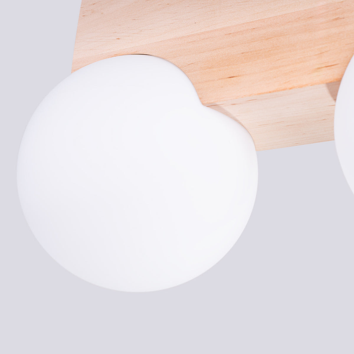 Plafonnier BULBO 2 bois naturel