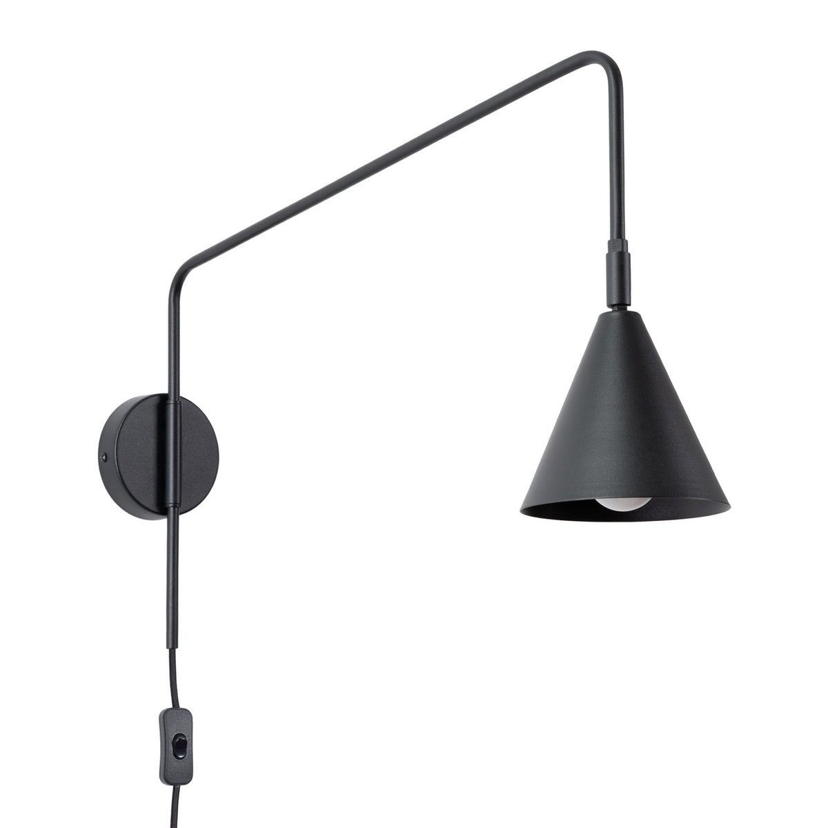 Applique murale NOX 1 Noir Sans interrupteur