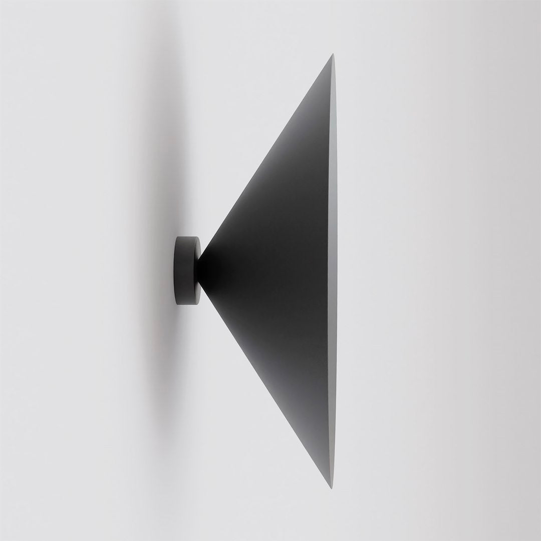Applique murale Mono noire, verre graphite