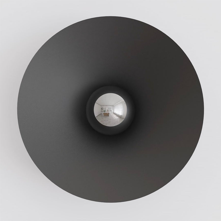 Applique murale Mono noire, verre graphite