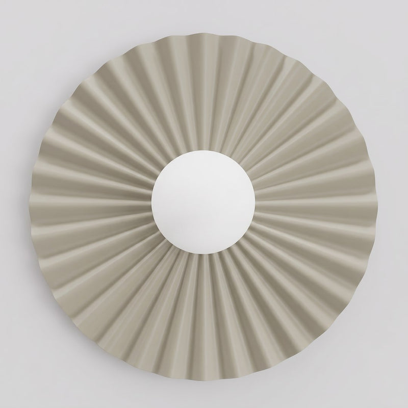 Applique murale Umbra beige, verre blanc, P 35 cm