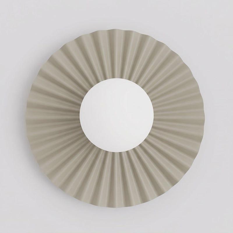 Applique murale Umbra beige, verre blanc, P 25 cm