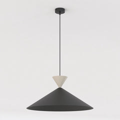 Suspension Ralf noire et beige, H 50 cm