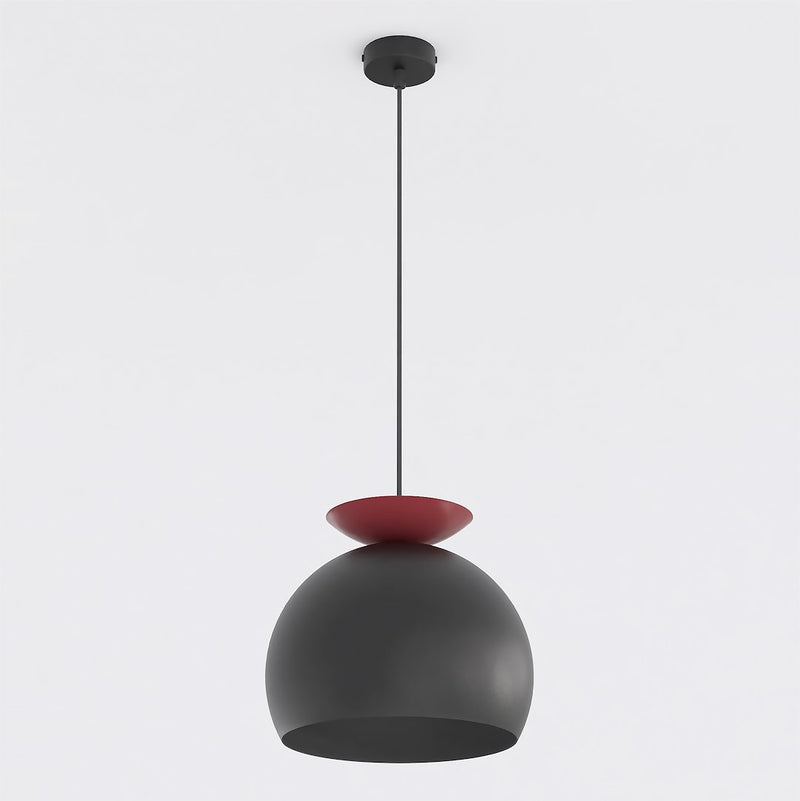 Suspension Geo noire et bordeaux