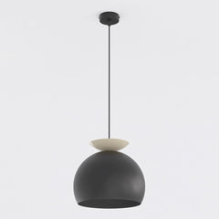 Suspension Geo noire et beige