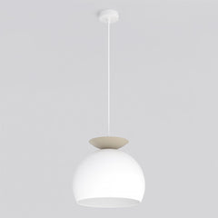 Suspension Geo blanche et beige