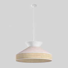 Suspension Siesta blanche, rotin