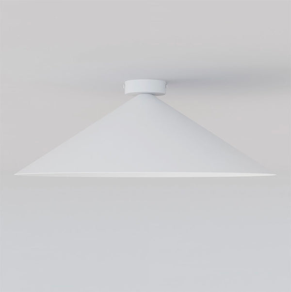 Plafonnier Mono blanc, verre blanc, H 50 cm