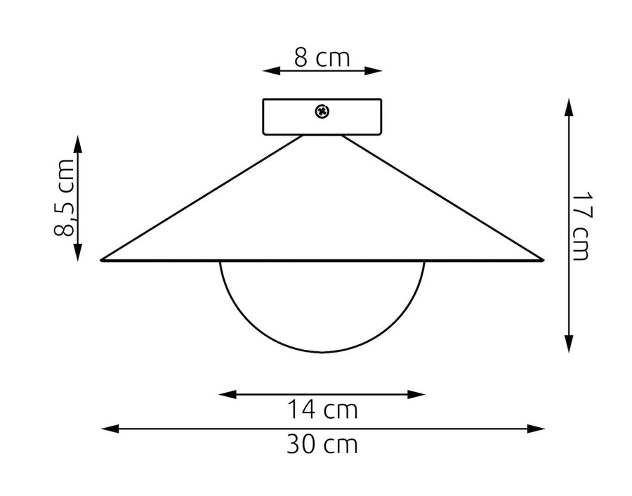 Plafonnier Mono blanc, verre blanc