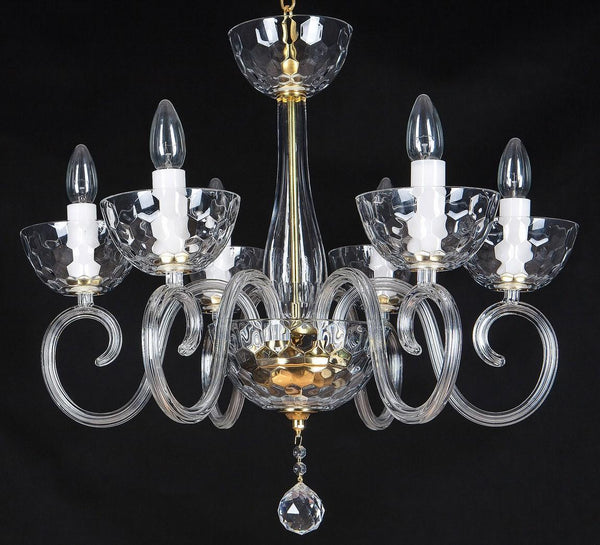 Lustre en verre transparent EL225607