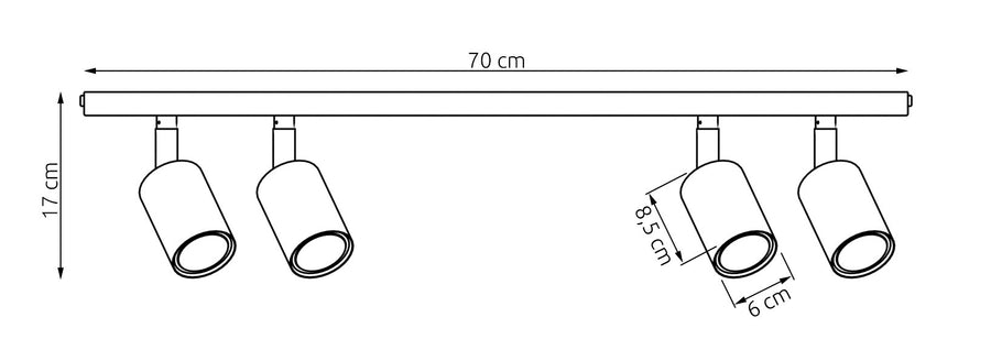 Plafonnier Flash 4 lumières vert