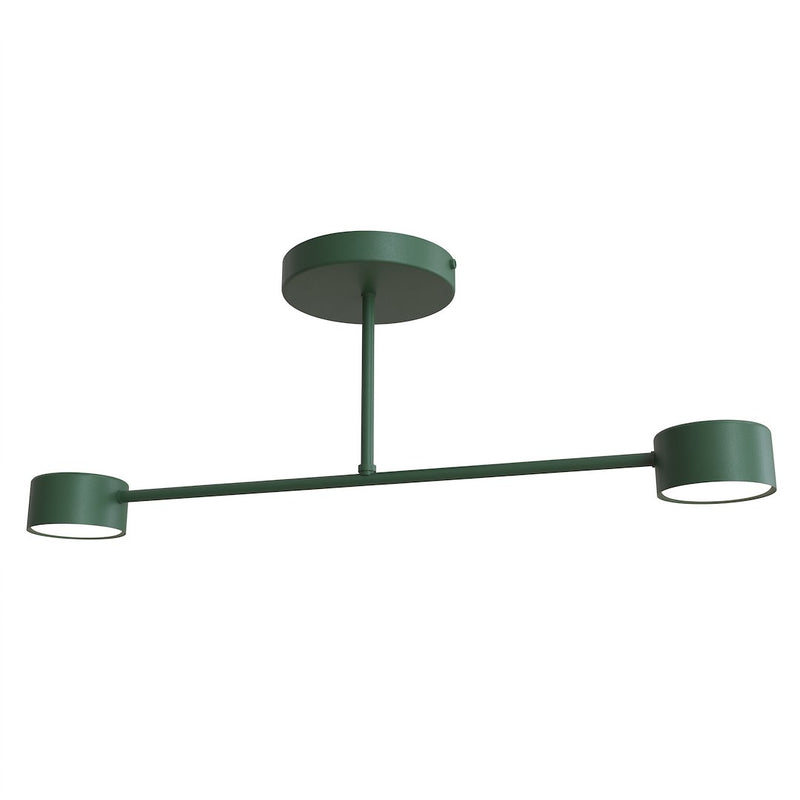 Plafonnier Halo 2 lumières vert