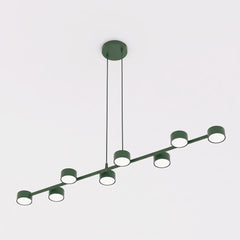 Suspension Megara 8 lumières verte