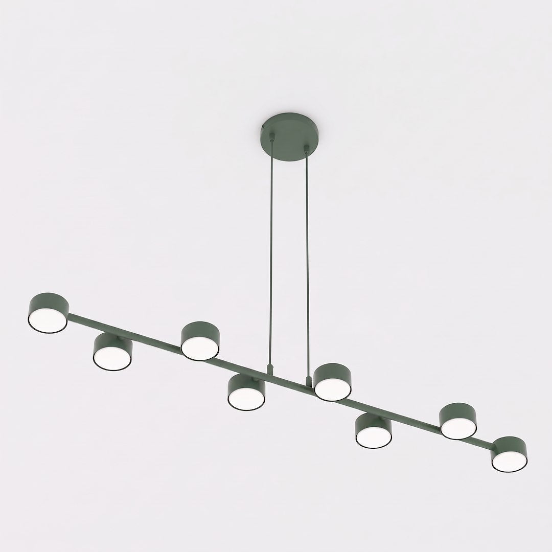 Suspension Megara 8 lumières verte