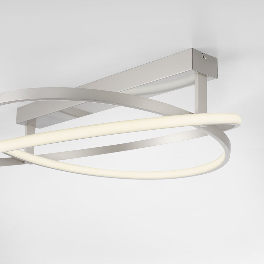 Plafonnier Q-Beluga acier