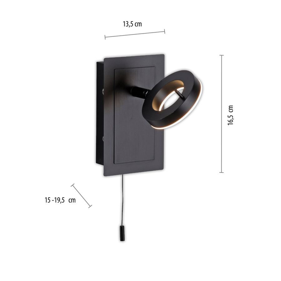 Applique murale Sileda anthracite