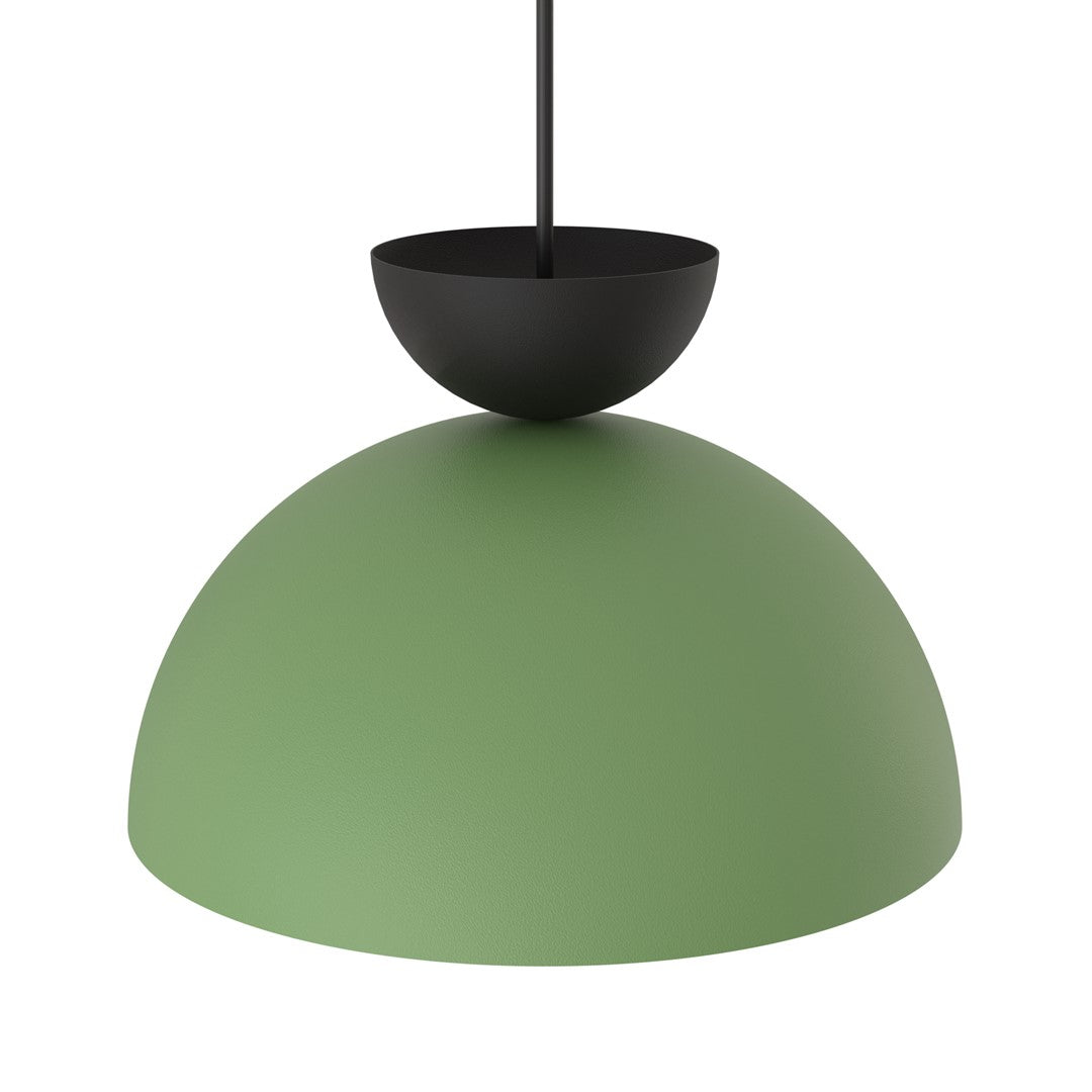 Suspension Lunaro 1 lumière noire et verte