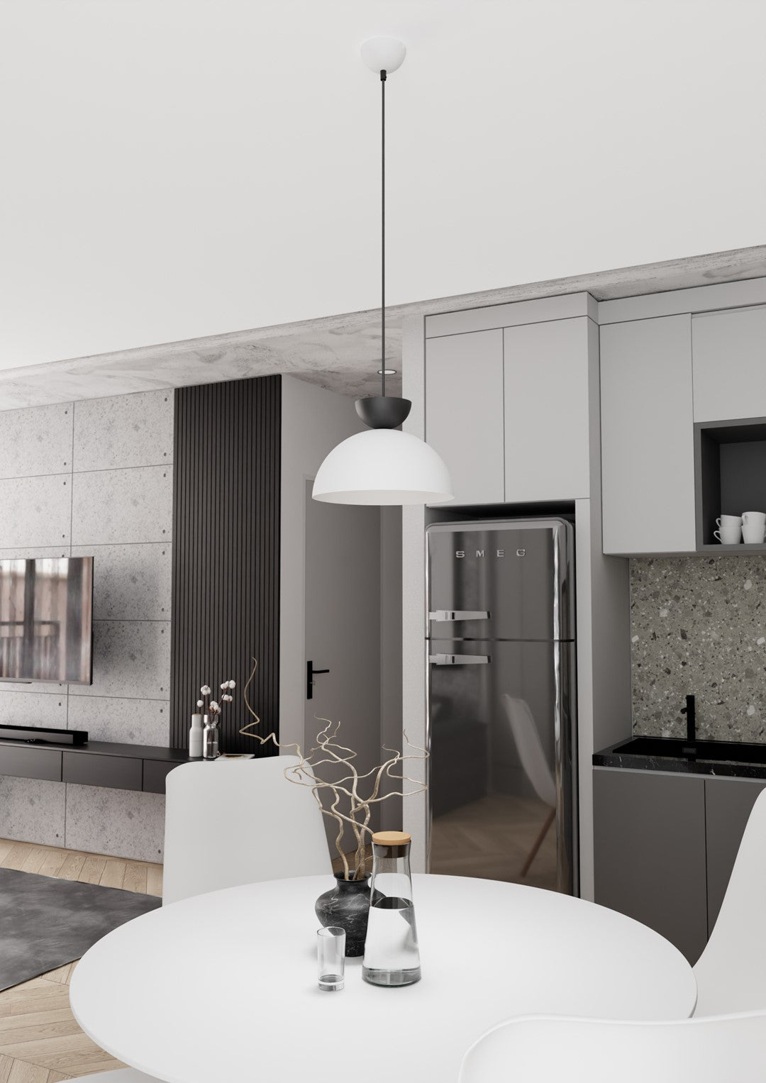 Suspension Lunaro noire et blanche, taille S