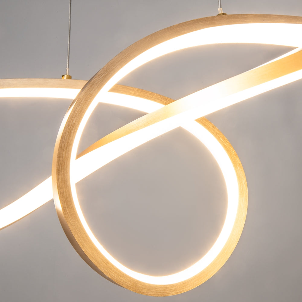 Curve Suspension luminaire doré