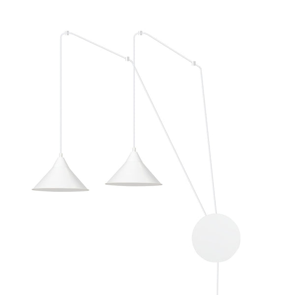 Suspension Abramo 2 lumières blanche
