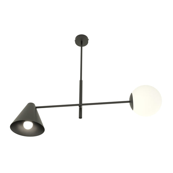 Lustre Hermès 2 lumières noir