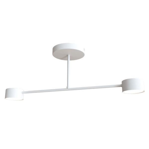 Plafonnier Halo 2 lumières blanc